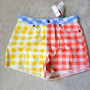 NWT Anthropologie Farm Rio Bohemian Gingham Shorts M
